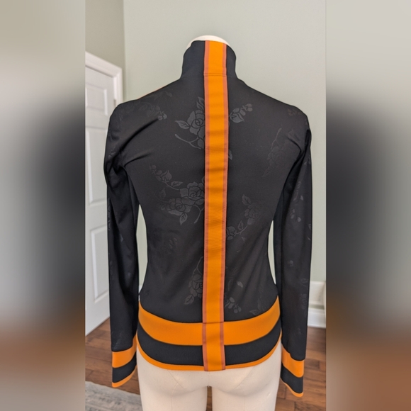 Vintage Y2K Diesel Women's Track Jacket Zip‑Up Black Orange Size S - Picture 4 of 16